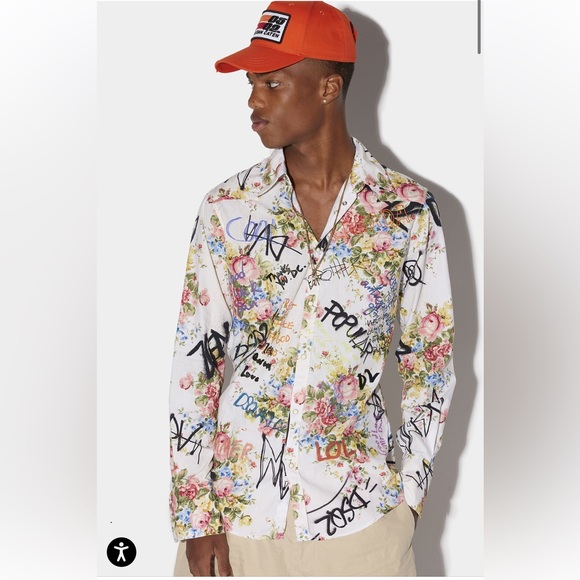 DSQUARED2 GRANNY'S BUNCH WESTERN MEN SHIRT - Picture 2 of 16